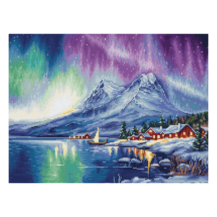 (image for) Northern Lights Counted Cross Stitch Kit (16 count Aida)